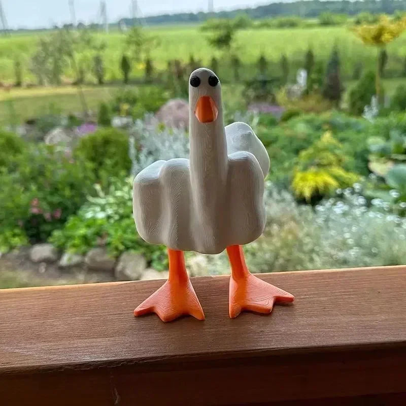 BowLift | Middle Finger Resin Duck Decor