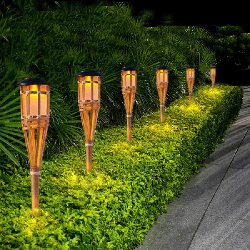 BowLift | 5-Piece Solar Torch Light Set – Flame Effect LED Garden Lights | Solar Powered & Weatherproof Outdoor Lighting