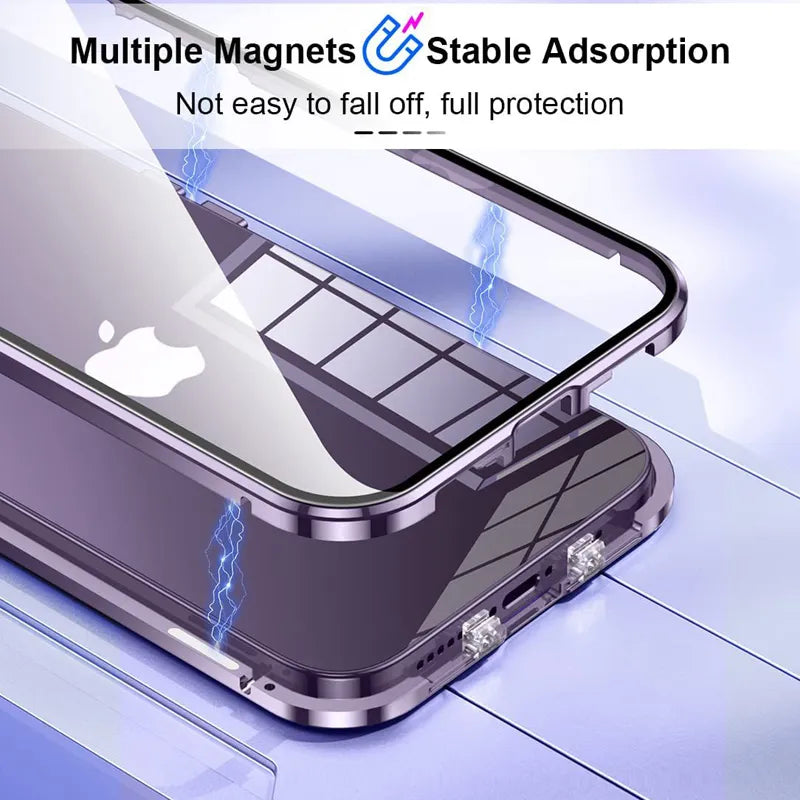 BowLift | Double Sided Magnetic Glass Anti-Peep Mobile Case