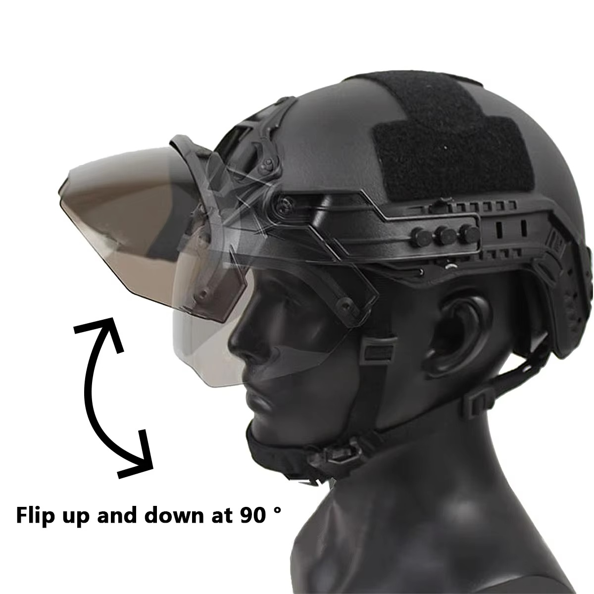 BowLift | Adjustable Tactical Helmet with Anti-Fog Detachable Goggles