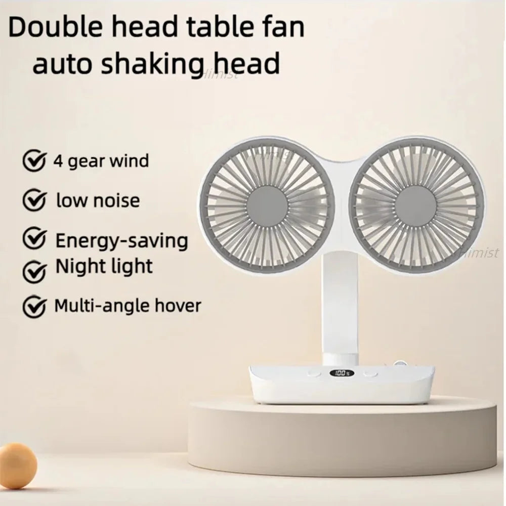 BowLift | Lightweight Double Blades Rechargeable Travel Camp Cooler Fan