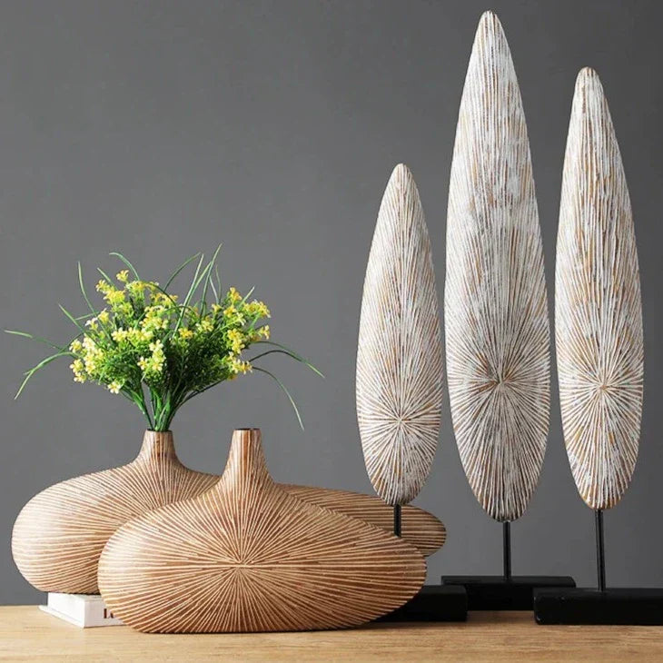 BowLift | ClayAura Sahara Sculptured Vase | Handmade | Modern Decor for Home | Elegant Design