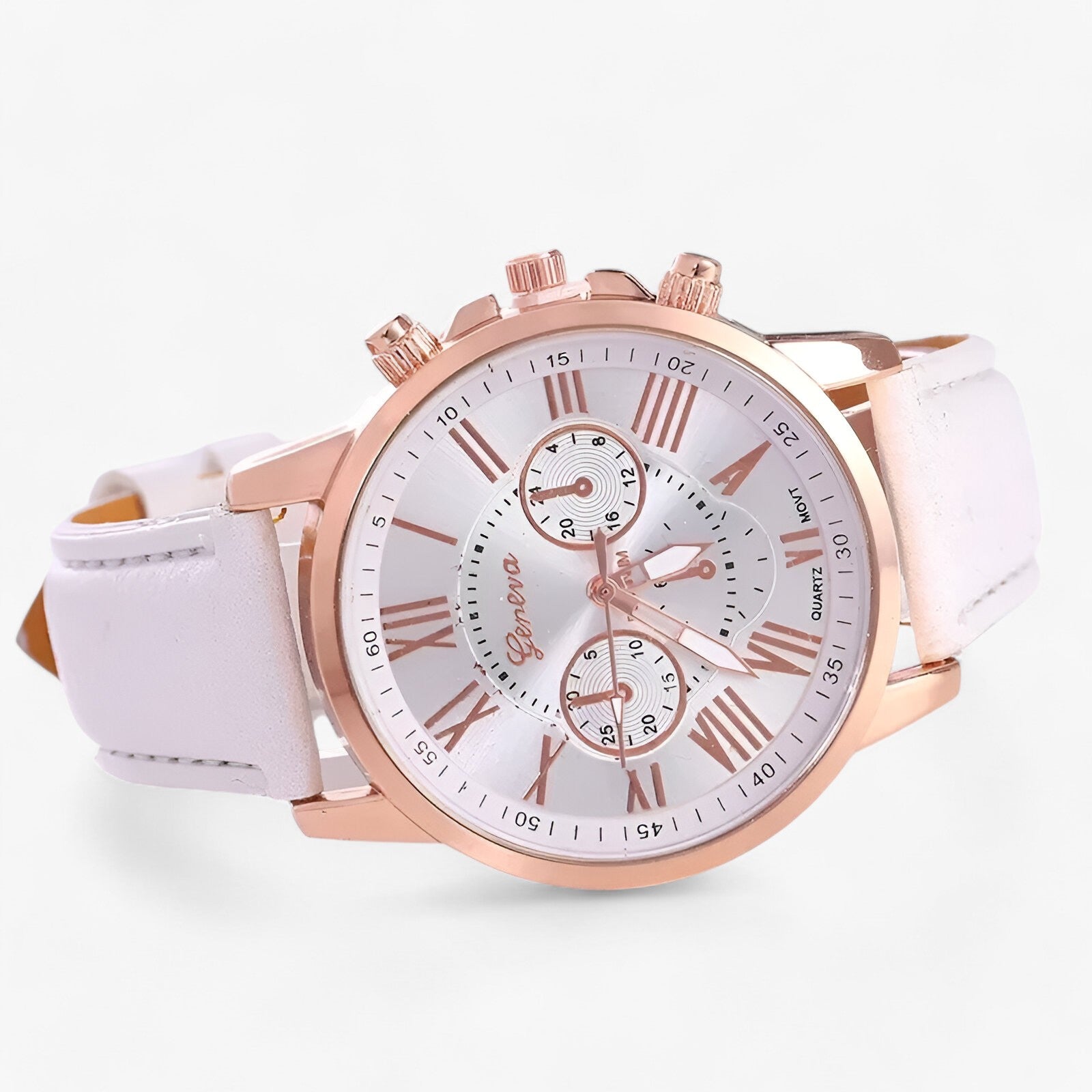 BowLift | Camille Womens Waterproof Leather Strap Watch 42mm