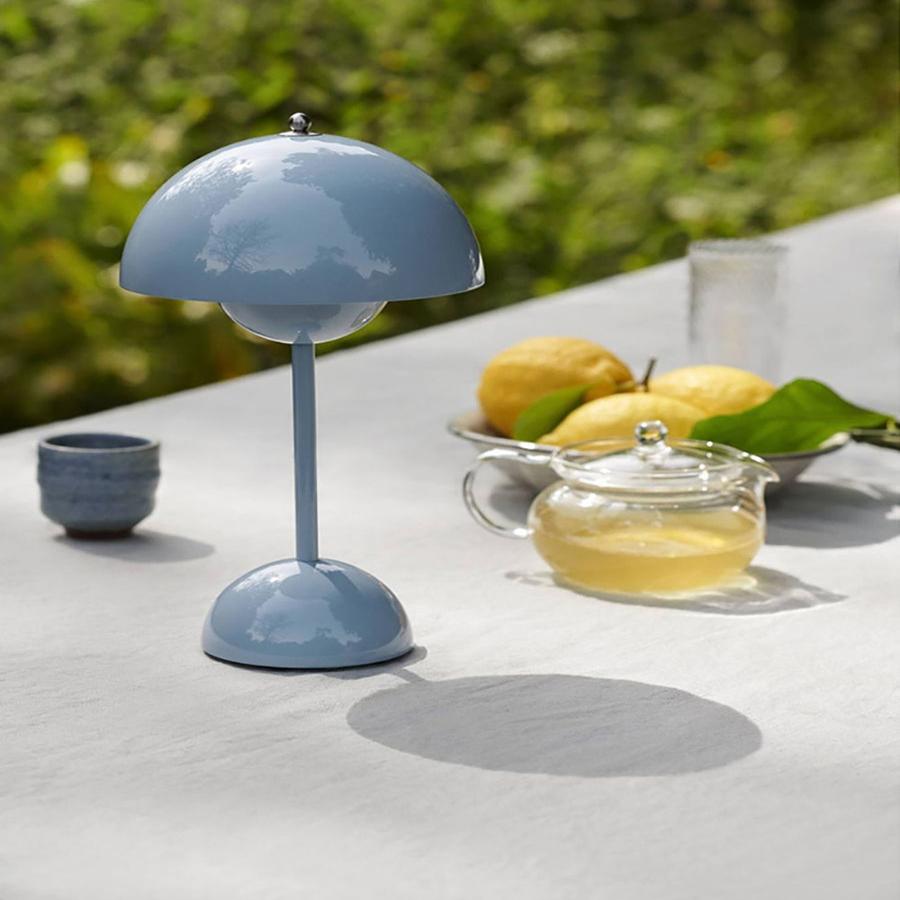BowLift | Minimalist Flowerpot Table Lamp - Rechargeable Bedside Lamp & Cordless Design Mushroom Shaped Lamps