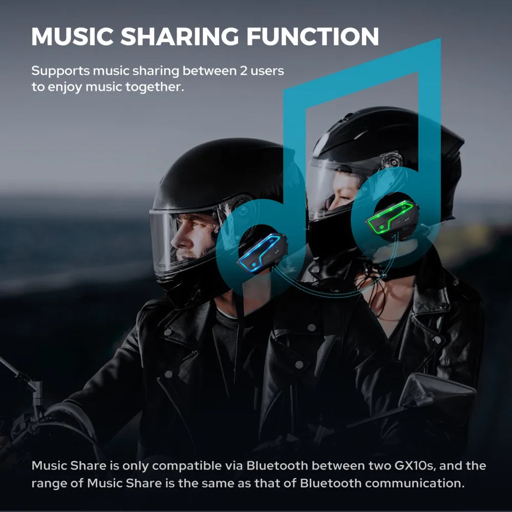 BowLift | Bluetooth Motorcycle Intercom 10 Riders & IP67 Waterproof – RideSync