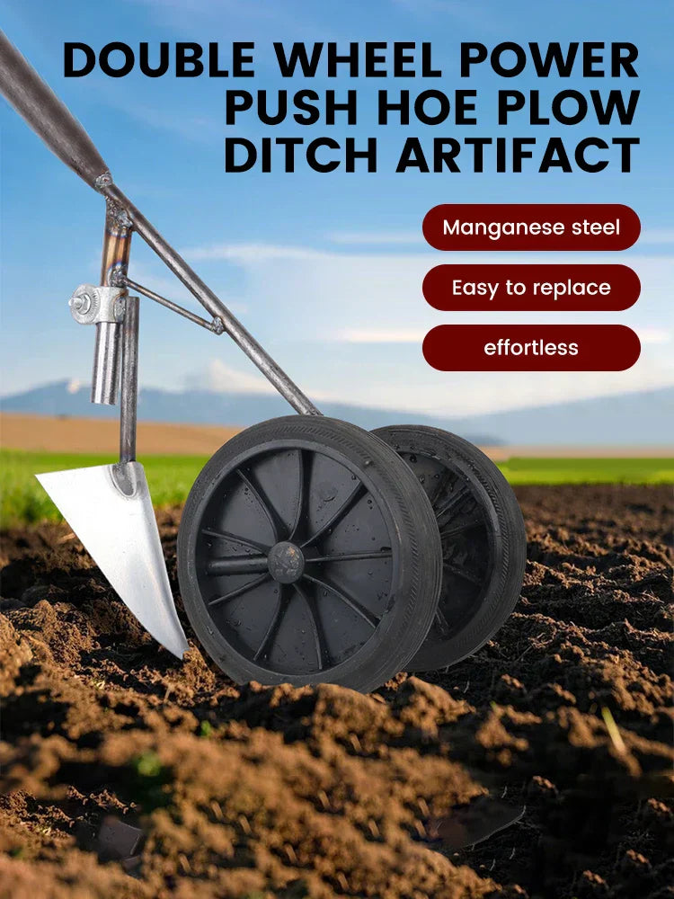 BowLift | GravoHack Duo Hand Hoe | Forged Manganese Steel | For Weeding & Loosening | Suitable for Wooden Handles