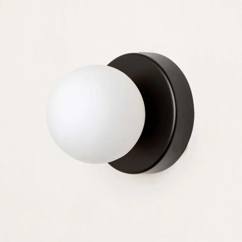 BowLift | LumiGlobe - Modern Wall Lamp with Glass Block in Mid-Century Style