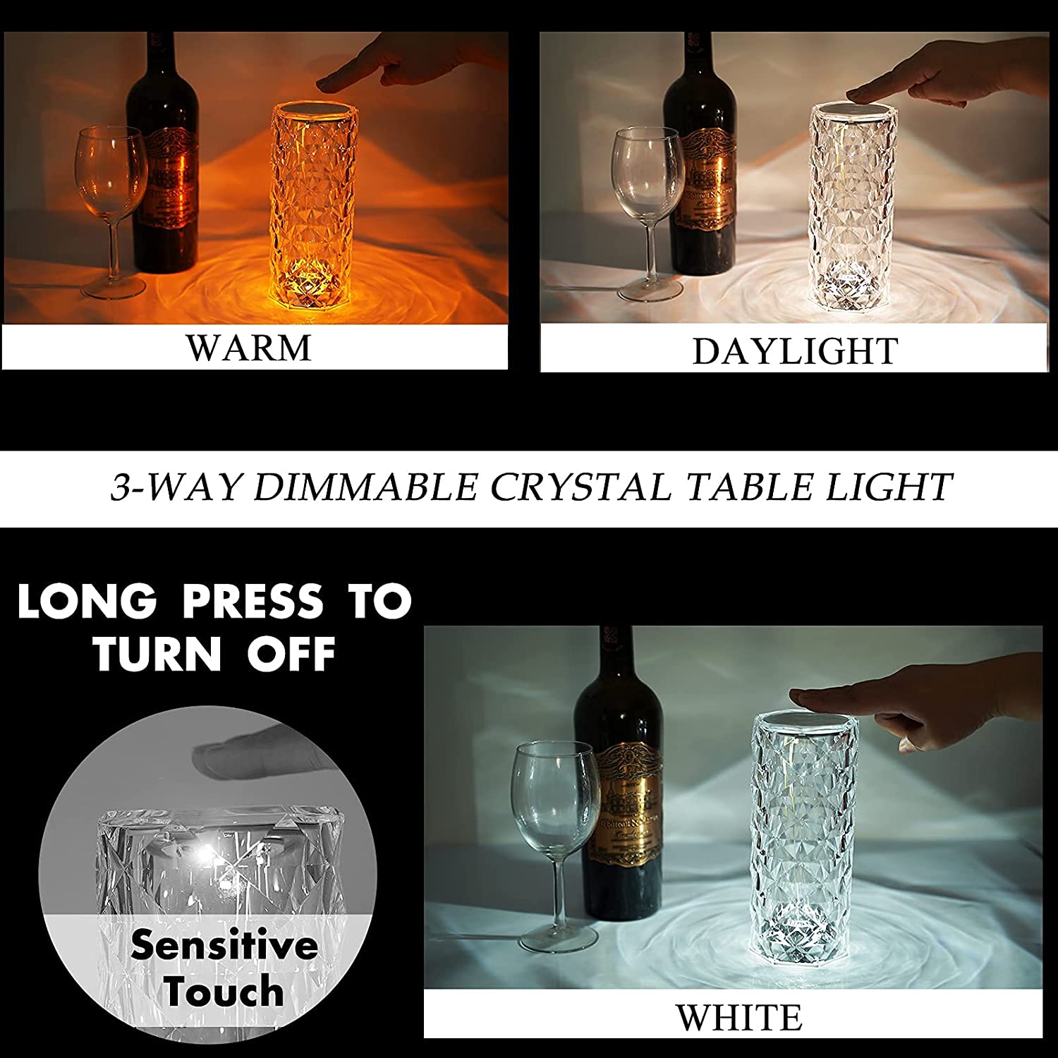 BowLift | Elegant Atmosphere Crystal Night Light