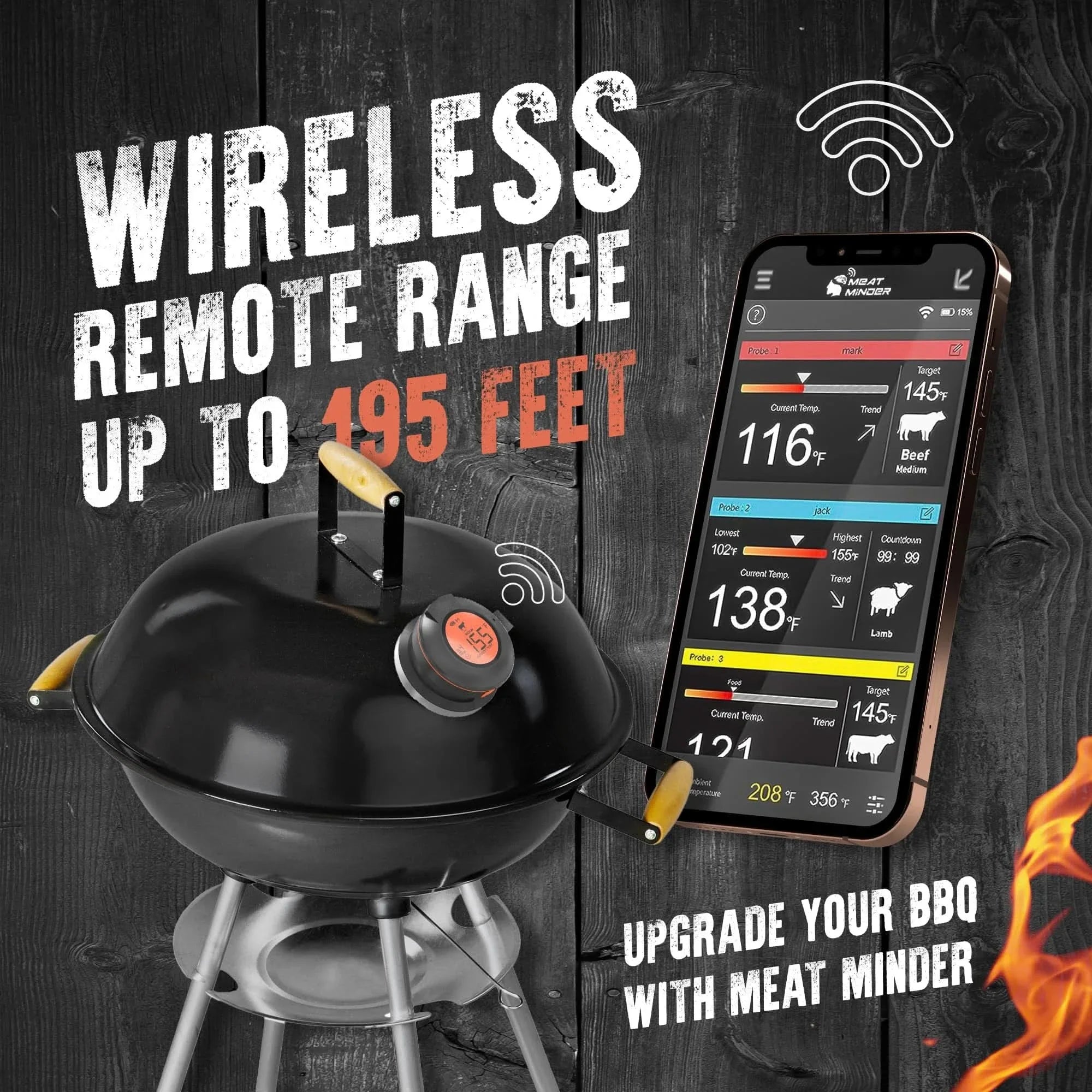 BowLift | Cordless meat thermometer for BBQ & grill