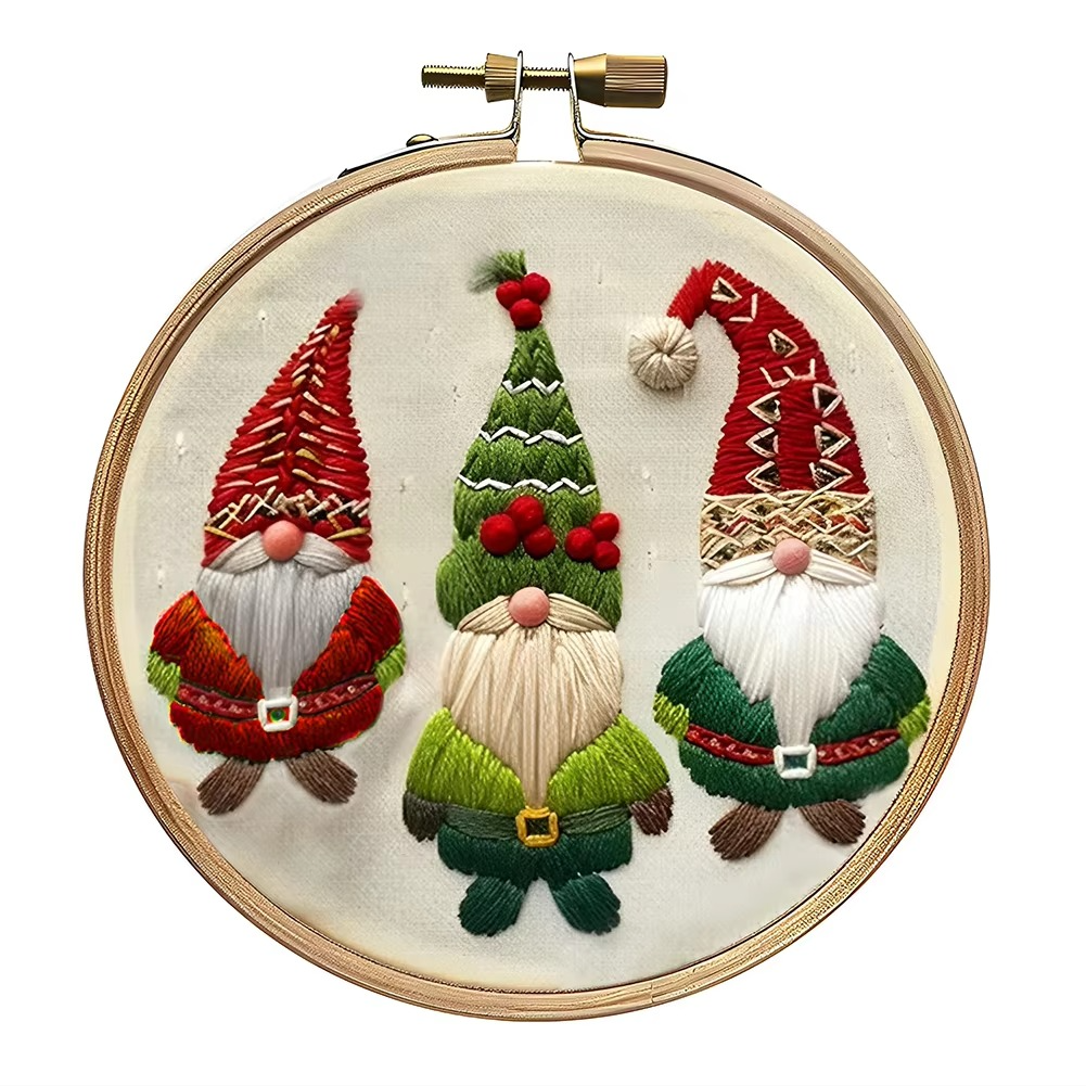 BowLift | Christmas Embroidery Starter Kit, DIY Cross Stitch Set with Holiday Patterns