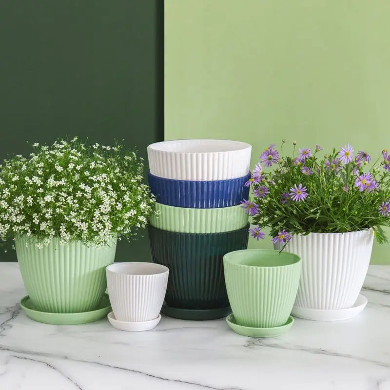 BowLift | Florava Flower Pot | Breakproof & Modern | For Indoors & Outdoors | Breathable Design