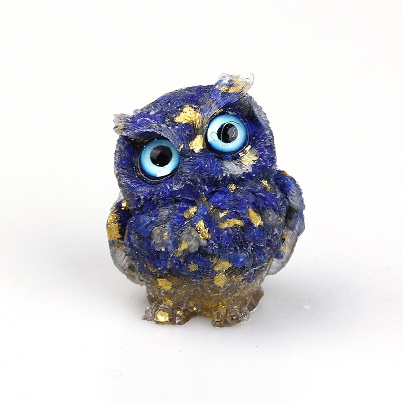 BowLift | Natural Crystal Owl Figurine: Handmade Collector's Item