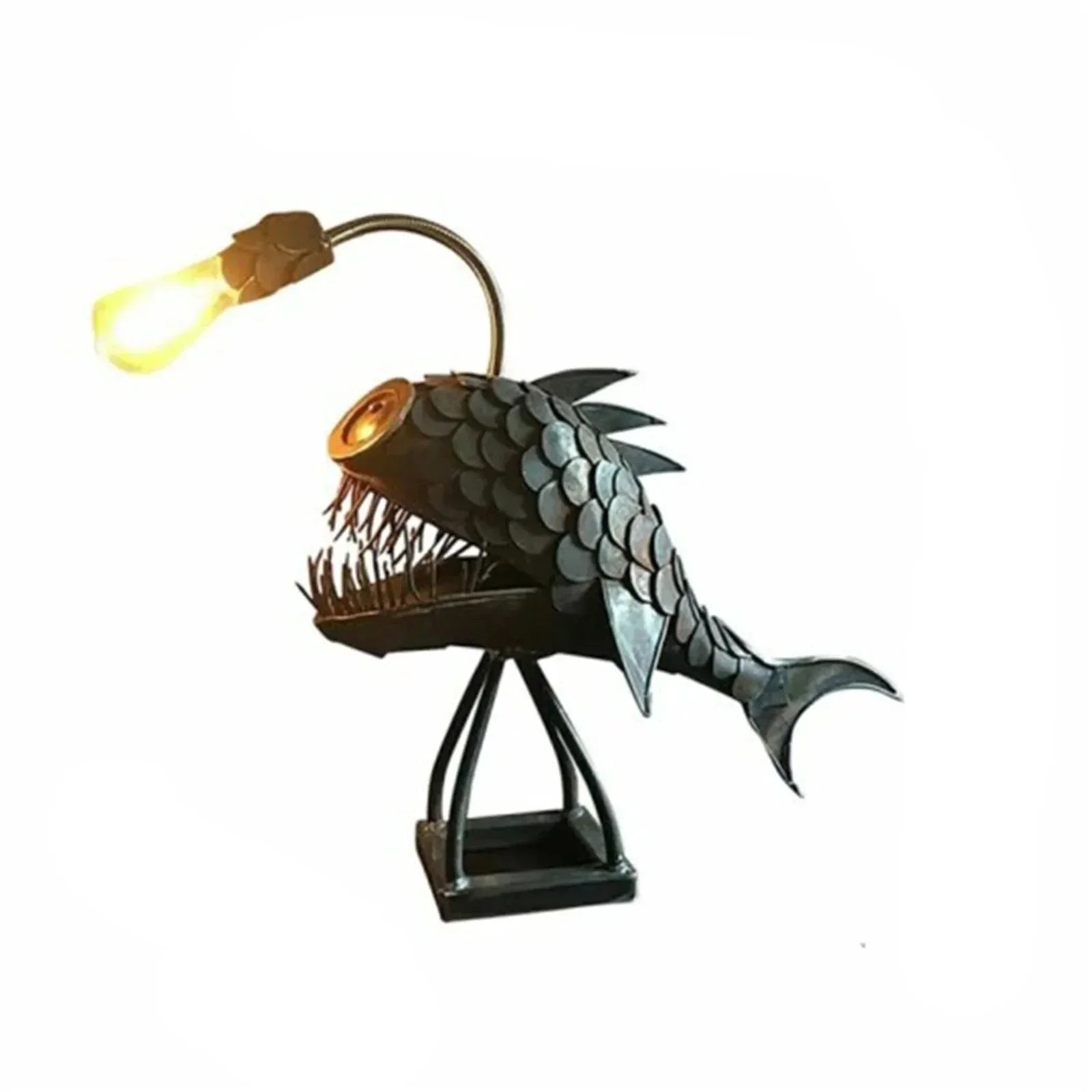 BowLift | Table lamp - RusticFish - Adjustable lighting - Handmade artistic charm