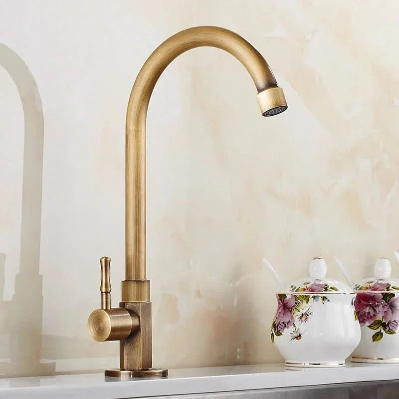 BowLift | GoldenSwan Faucet – Antique faucet in swan neck design for kitchen & garden