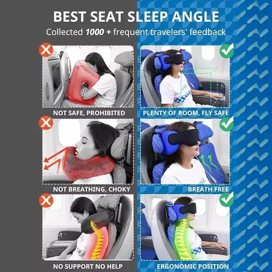 BowLift | 2 in 1 Comfort Headrest Blackout Eye Mask