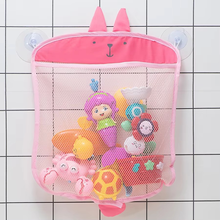 BowLift | Cartoon Duck Baby Bath Toy Mesh Storage Bag with Suction Cups