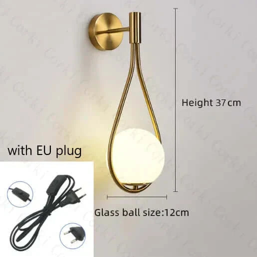 BowLift | Drop Luxury Glass Balls Wall Lamp