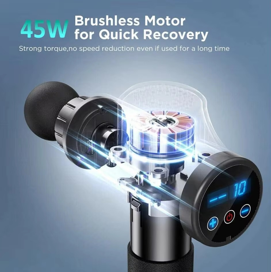 BowLift | Deep Tissue Percussion Massage Gun with 30 Speeds and LCD Display