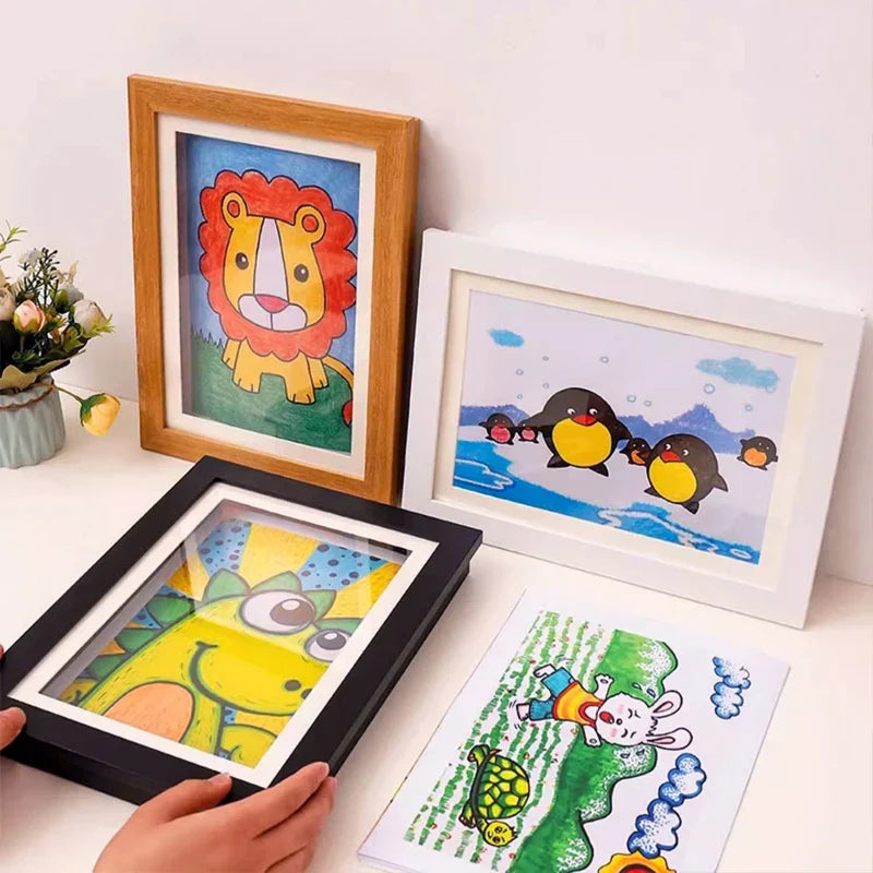BowLift | Magnetic Wooden Kids Easy Open Art Frame