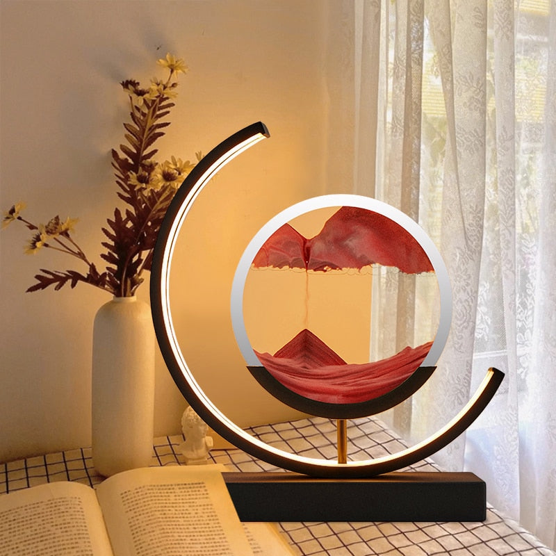 BowLift | LED Table Lamp with Moving Sand Landscape – SandLight