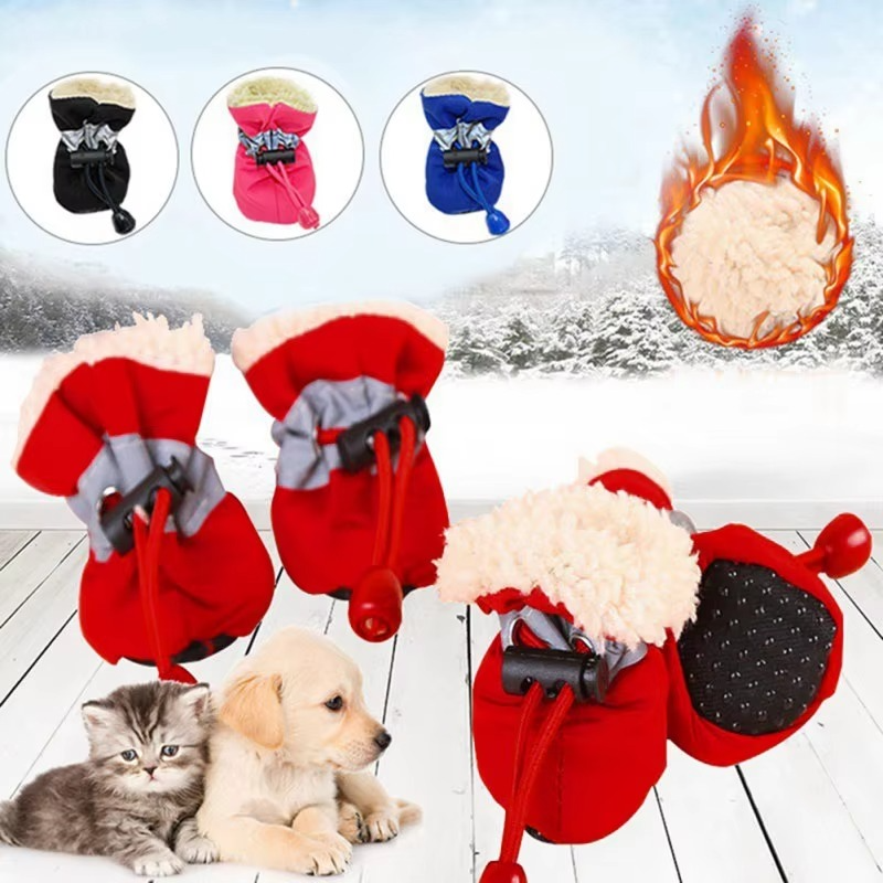 BowLift | 4-Pack Non-Slip Winter Puppy Booties for Outdoor Protection