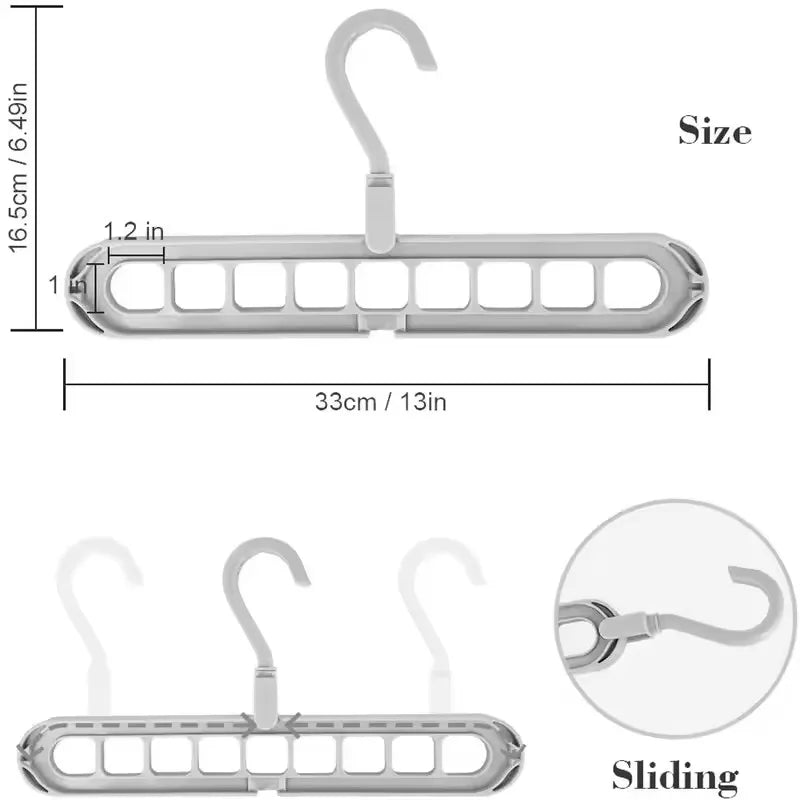 BowLift | 3Pcs 9-hole Clothes Hanger