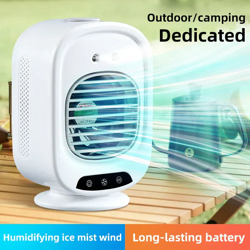 BowLift | CoolAir Breeze | 3-in-1 Fan & Humidifier | Compact and USB-powered | 7 Color Mood Light