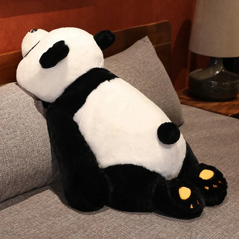 BowLift | Giant Lazy Panda Soft Plush Toy | Oversized Ergonomic Support Pillow | High-Loft PP Cotton Filling | Hypoallergenic Soft-Touch Synthetic Fiber | Large-Scale Anatomical Animal Figurine