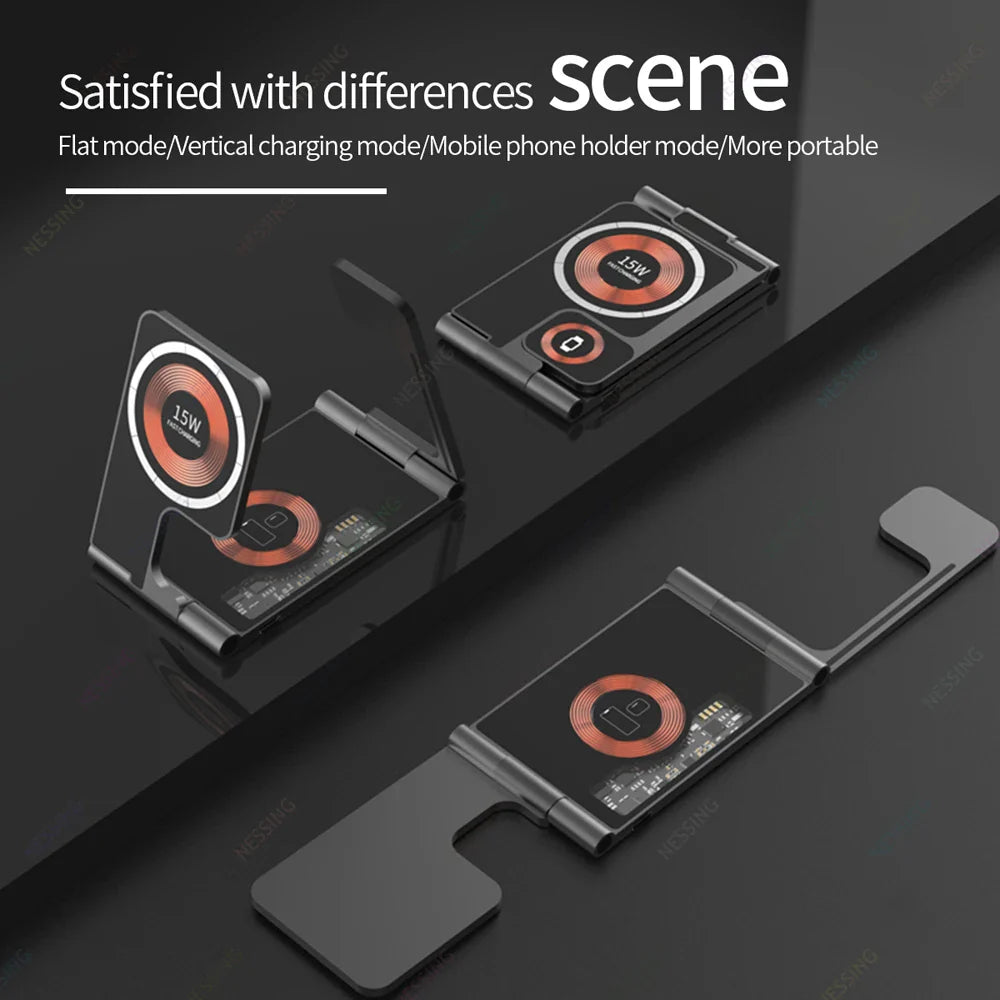BowLift | 3 in 1 Foldable Magsafe Wireless Charger