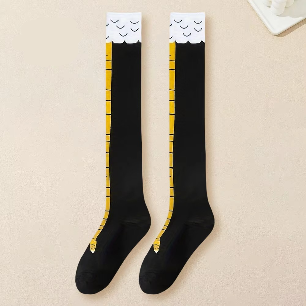 BowLift | Women's Knee-High Chicken Claw Print Socks, 1 or 2 Pairs