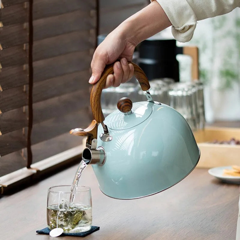 BowLift | 1 piece 2.5/3 l liter kettle made of stainless steel, thickened kettle, gas induction stove, universal kettle, kettle