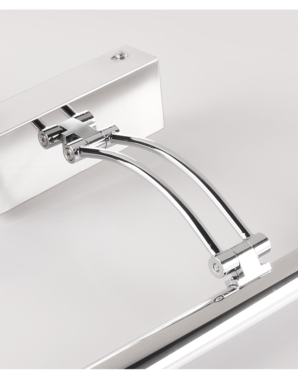 BowLift | 80-100cm LED wall lamp - Modern black/silver wall light for the bathroom, internally mounted picture light