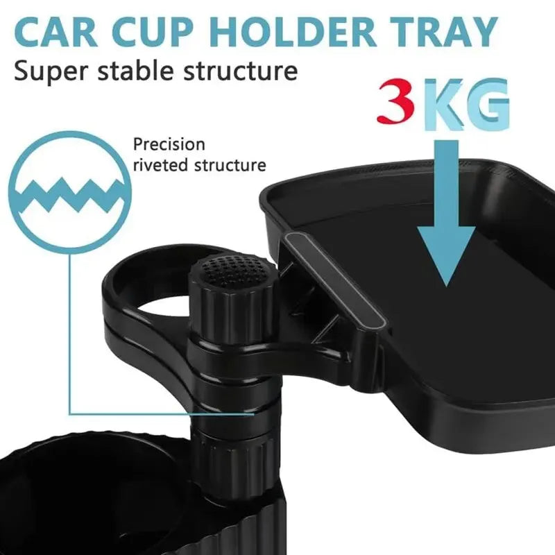 BowLift | Car Cup Holder with Detachable Tray