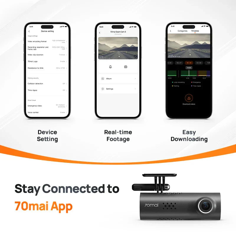 BowLift | Driveova M200 Dashcam | Full HD & Night Vision | Voice Control & App | 130° Wide Angle