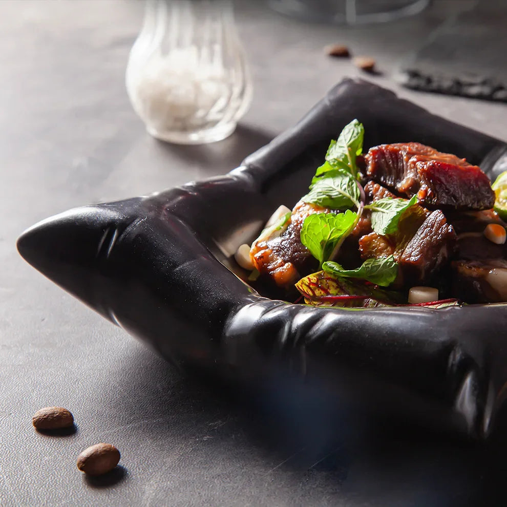 BowLift | Ceramic Artistic Pillow Shape Food Plate