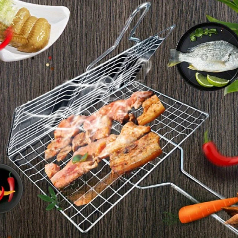 BowLift | Grillaro BBQ Basket | Foldable & Non-Stick | Stainless Steel & Heat Resistant | For Meat & Vegetables