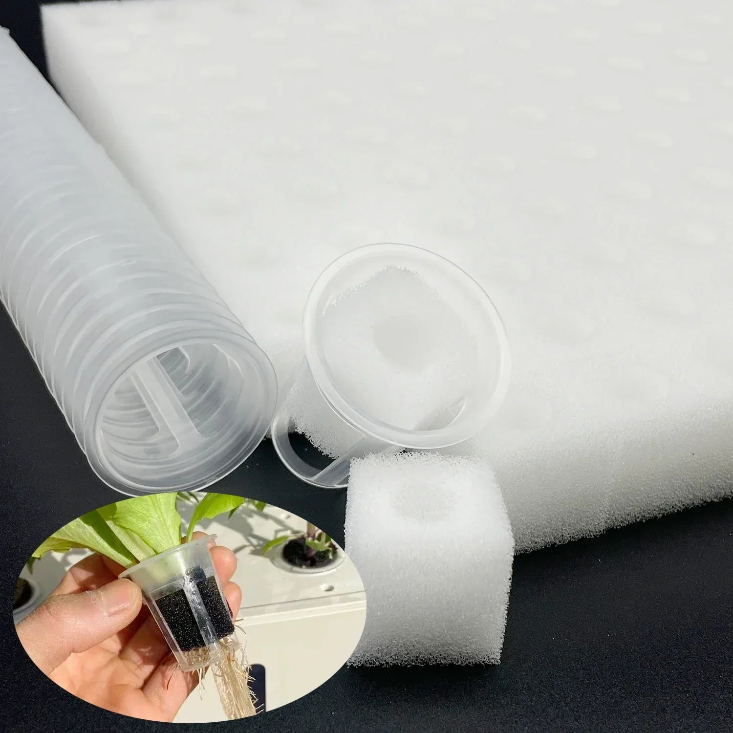 BowLift | Germina Propagation Sponge Mat | 100 Seed Holes | For Hydroponics & Soil | 25Γ25cm