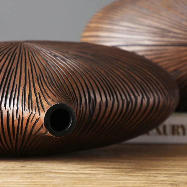 BowLift | ClayAura Sahara Sculptured Vase | Handmade | Modern Decor for Home | Elegant Design