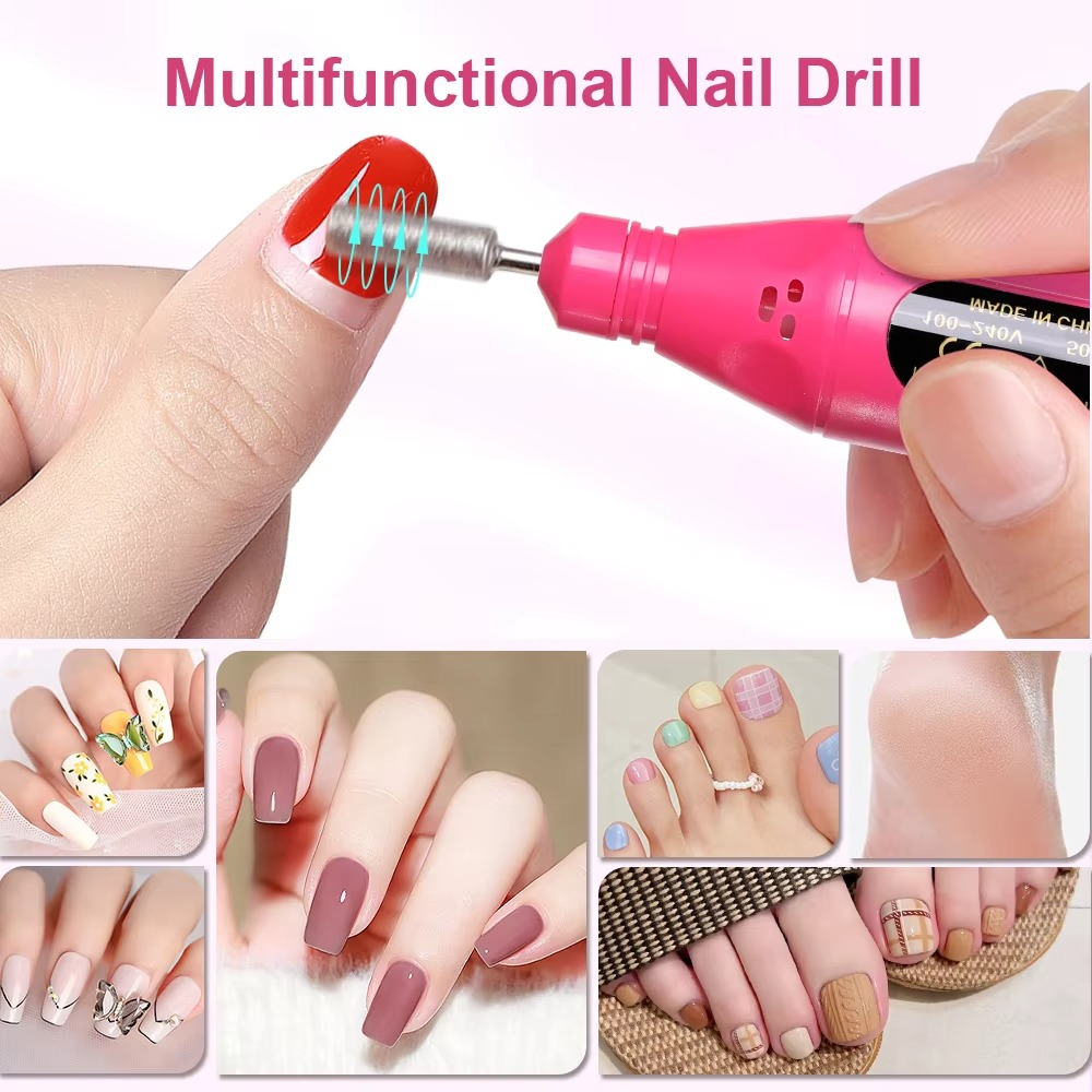 BowLift | 6-in-1 Electric Nail Drill Kit with Portable Manicure and Polishing Tools