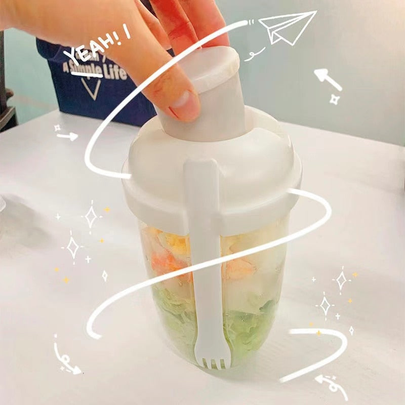 BowLift | Portable Built-in Fork Mini Salad Cup