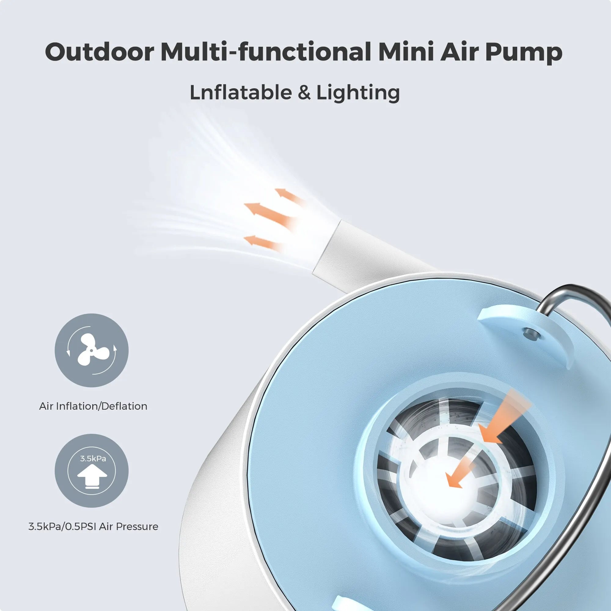 BowLift | Rechargeable Camping Mini Air Pump