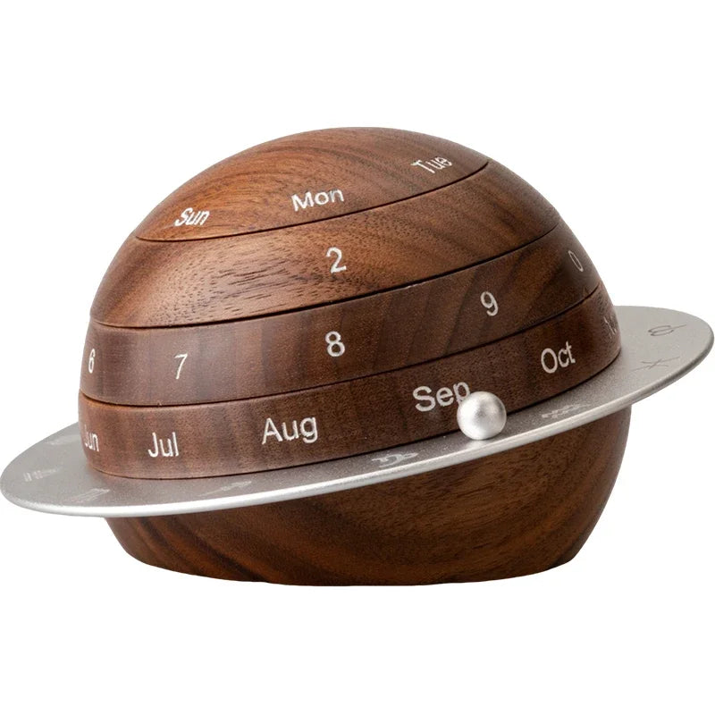 BowLift | Cosmic Cycle Minimalist Rotating Wooden Calendar