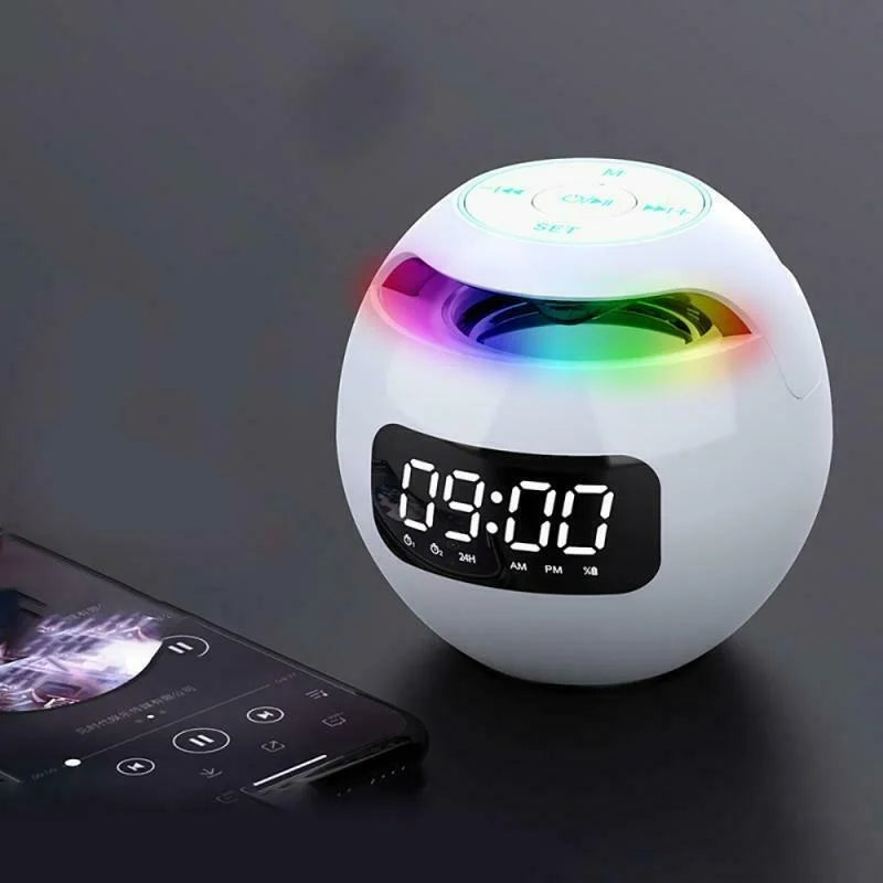BowLift | Digital LED Alarm Clock with Bluetooth Speaker & Colorful Night Light โ Motion Sensor, Rechargeable, 5W Sound