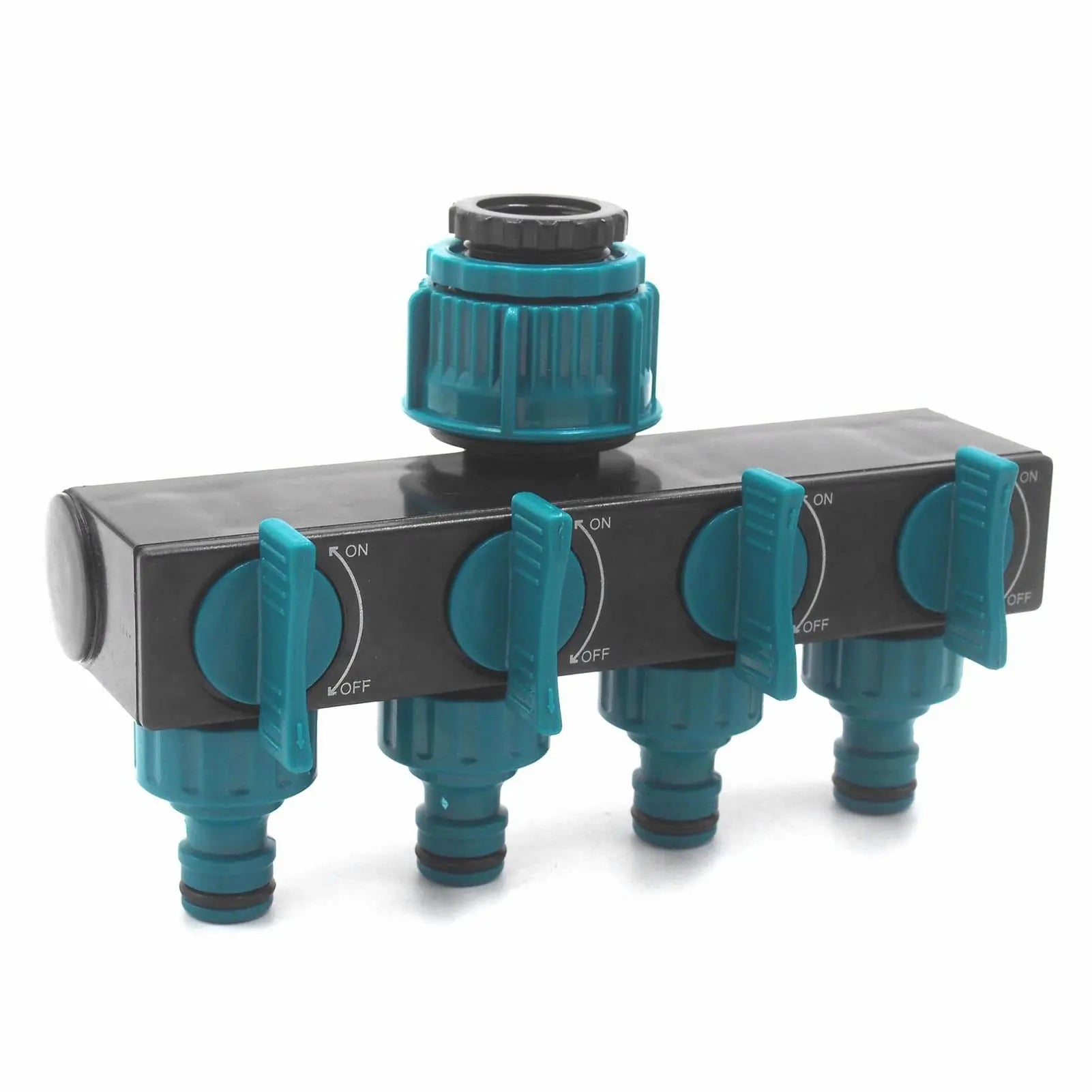 BowLift | AquaSplit 4-Way Distributor | For ½", ¾", 1" Threads | Robust Design | Green-Black