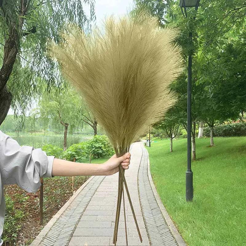BowLift | 5 pieces 100 cm Artificial Pampas Grass Dried Flower Bouquet Wedding Party Decoration Home Room DIY Artificial Plants Decoration Supplies