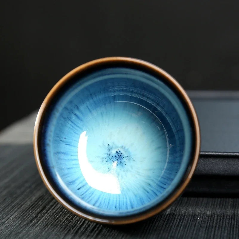 BowLift | Handmade Ceramic Mug – Blue-Glazed Tea Bowl