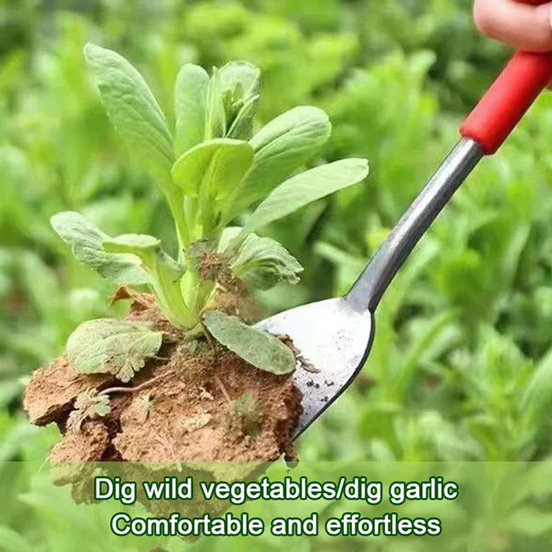 BowLift | HerbMaster Garden Spade | 3-Tine Stainless Steel | For Weeding & Garlic Harvest