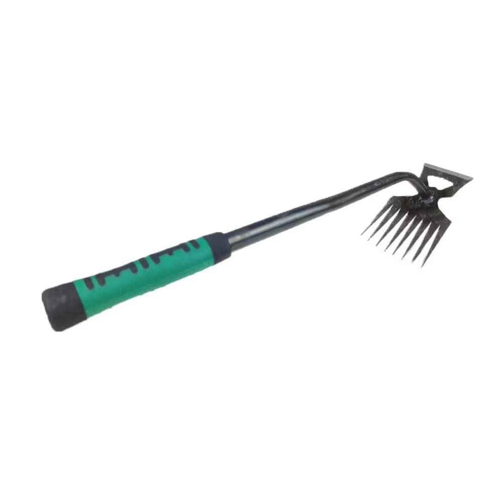 BowLift | Dual-Purpose 8-Tooth Manganese Steel Hoe with Non-Slip Rubber Handle for Weeding, Digging, and Soil Loosening