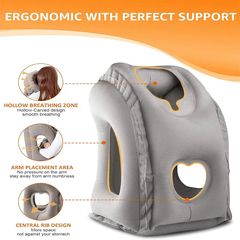 BowLift | ComfortRest Travel Pillow | Ergonomic Travel Pillow for Neck & Head | Compact and Lightweight