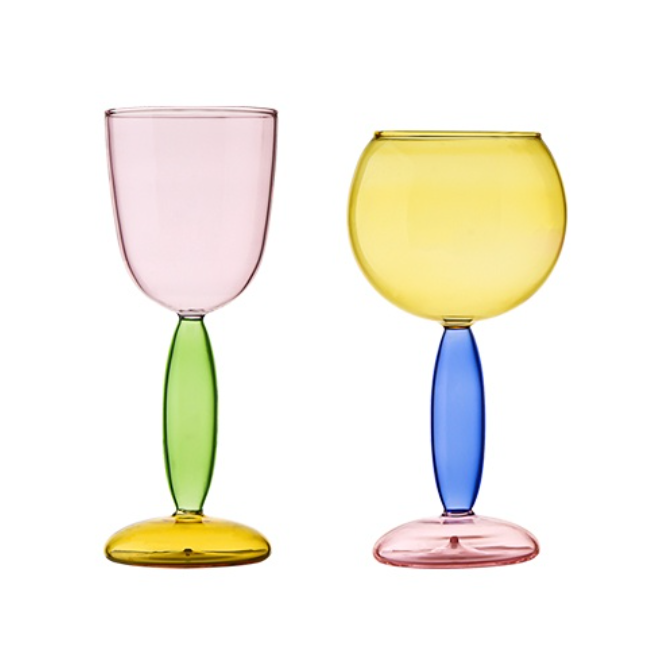 BowLift | Borosilicate 3-Color Glassware - Wine Glass